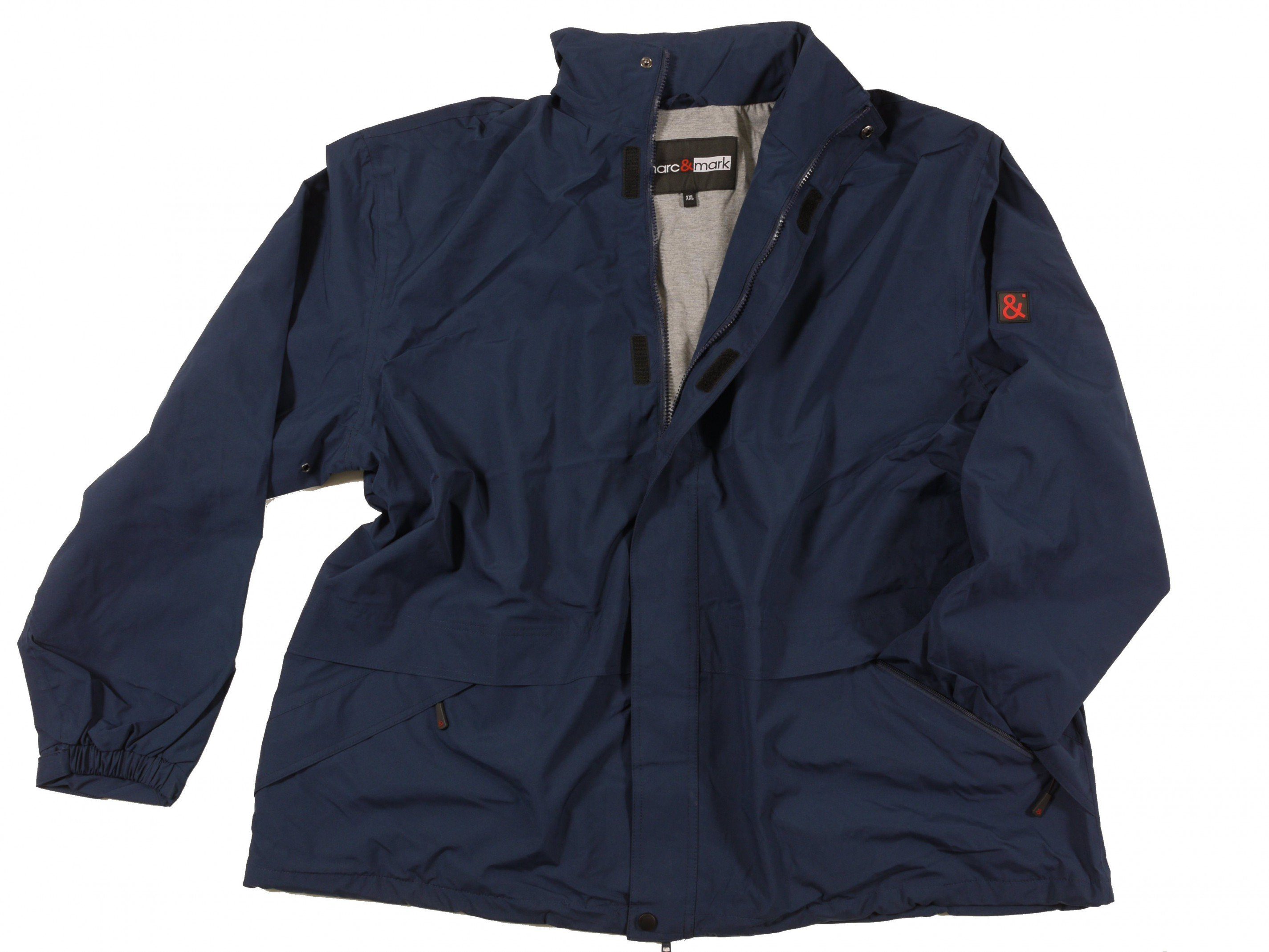 marc & mark Regenjacke Funktions Regenjacke in Herrenübergröße bis 12XL, blau