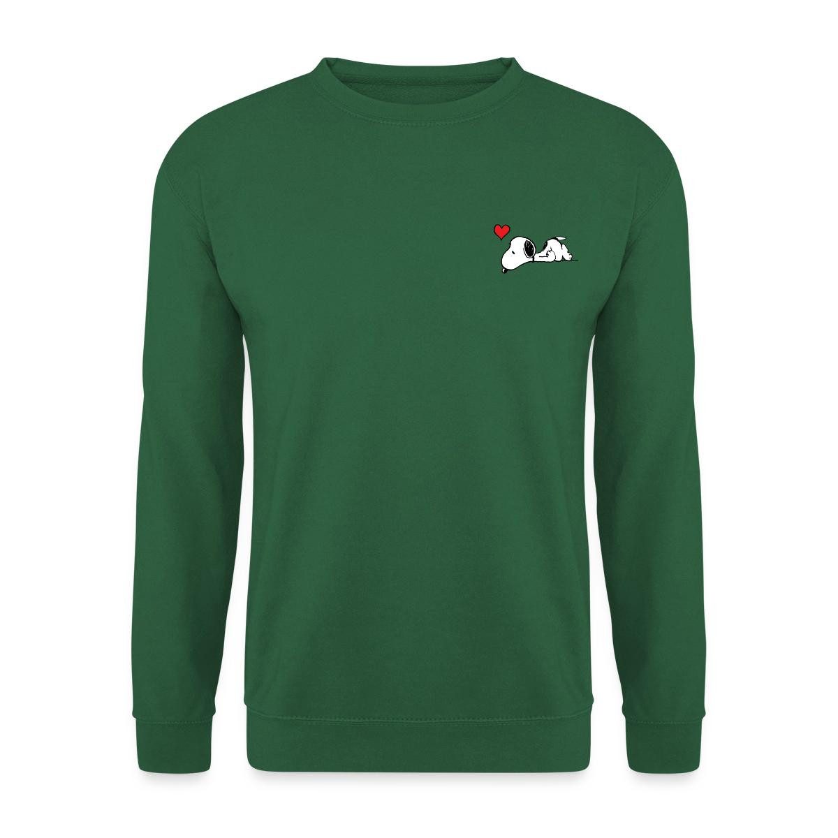 Spreadshirt Sweatshirt Peanuts Snoopy Herz Brustmotiv Unisex Pullover (1-tlg)