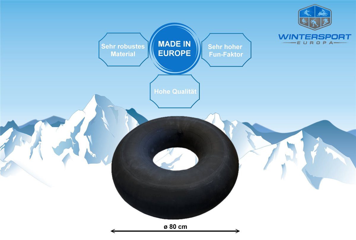 SkinStar Schlitten LKW-Schlauch ca. Ø 80cm als Rodelschlauch Snowtube Rodelreifen Bob