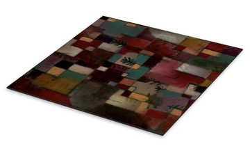 Posterlounge Alu-Dibond-Druck Paul Klee, Rotgrüne und violett-gelbe Rhythmen, Malerei