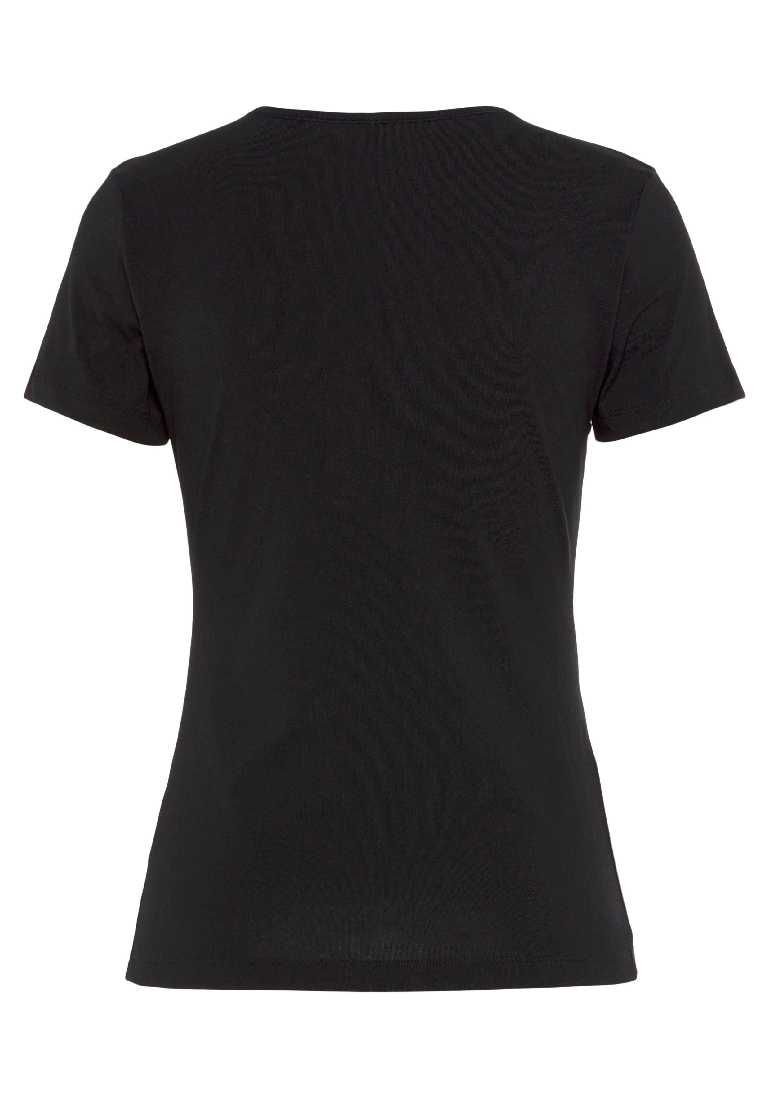 Logodruck vertikalem 2er-Pack) Black001 (Packung, mit HUGO 2-tlg., T-Shirt