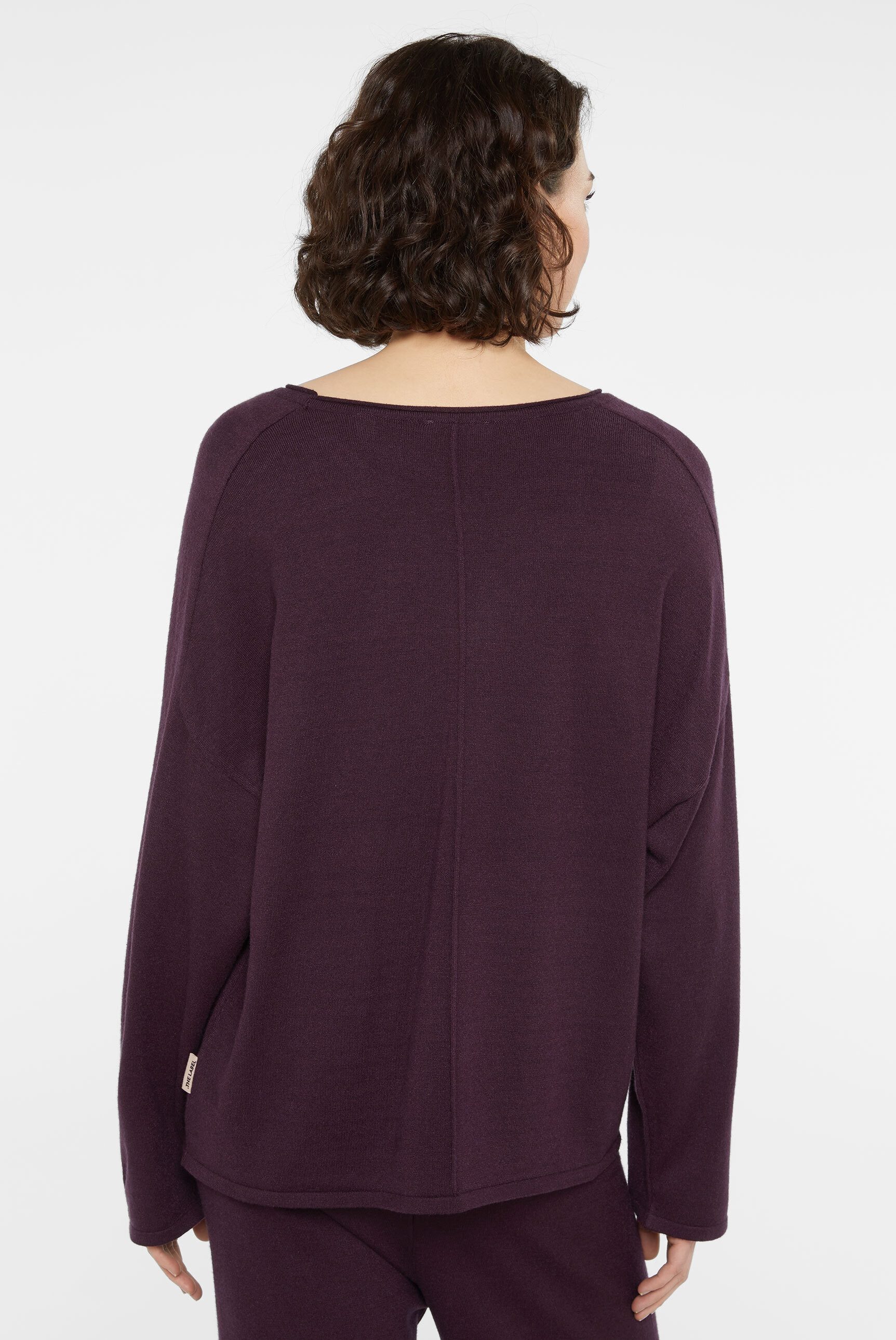 SENSES.THE LABEL Rundhalspullover mit Rollsäumen