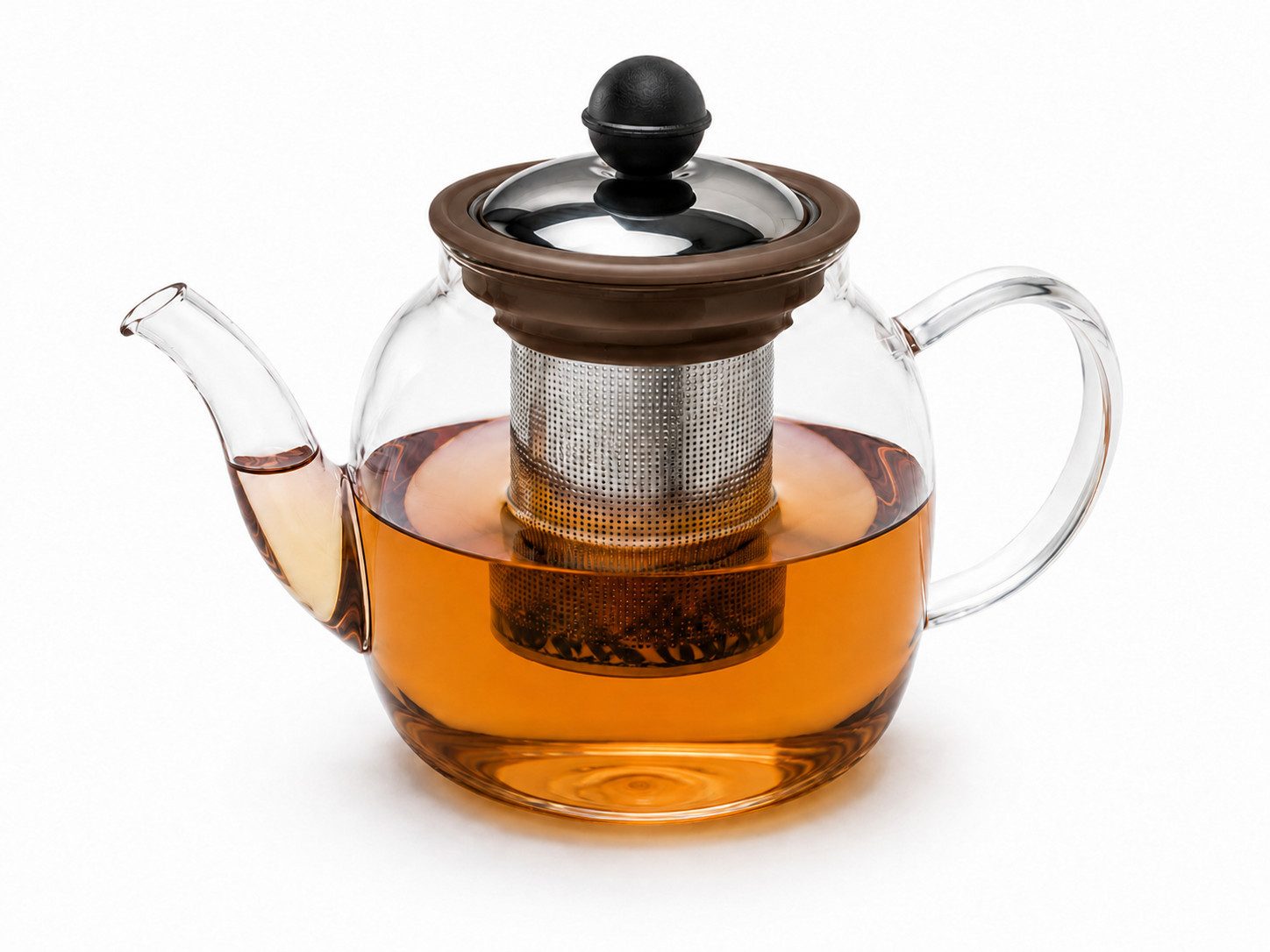 Rungassi Teekanne Glas Teekanne 1000 ml mit Glasfilter & Deckel Elegante Teezubereitung