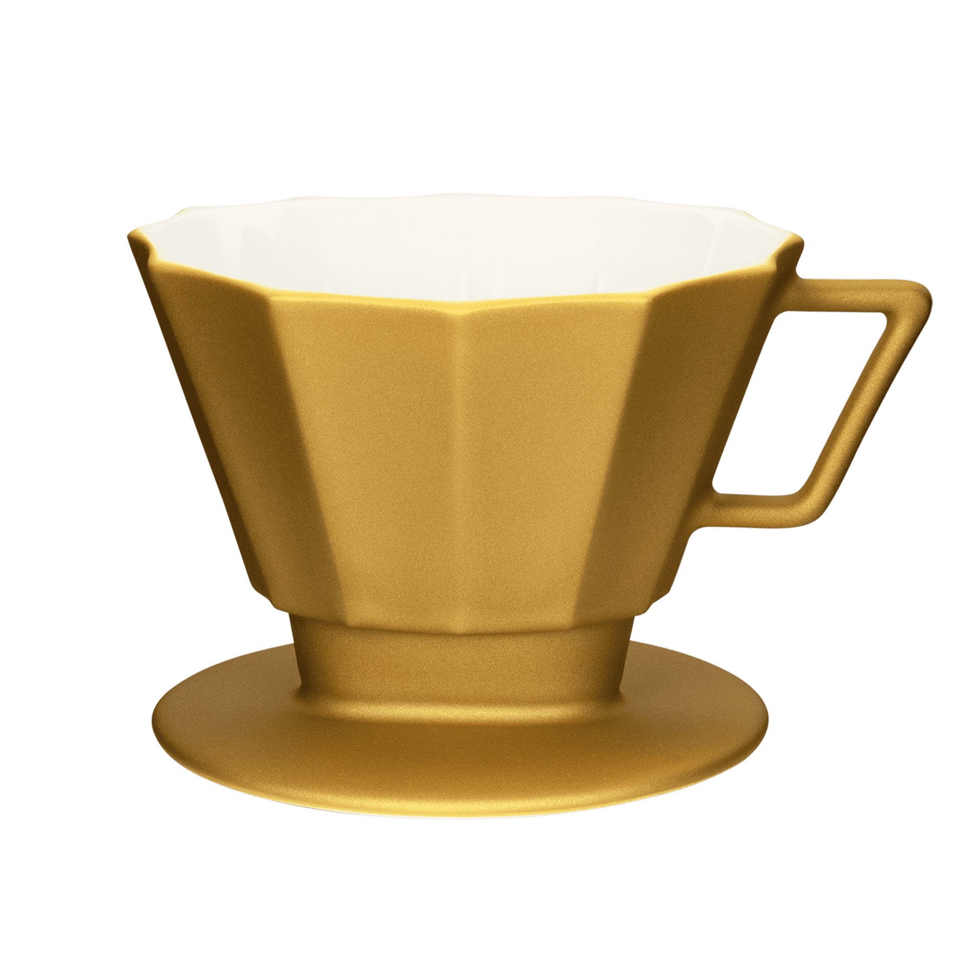 Mahlwerck Manufaktur Handfilter Kaffeefilter, Porzellan, Größe 1 x 4 Indian Gold