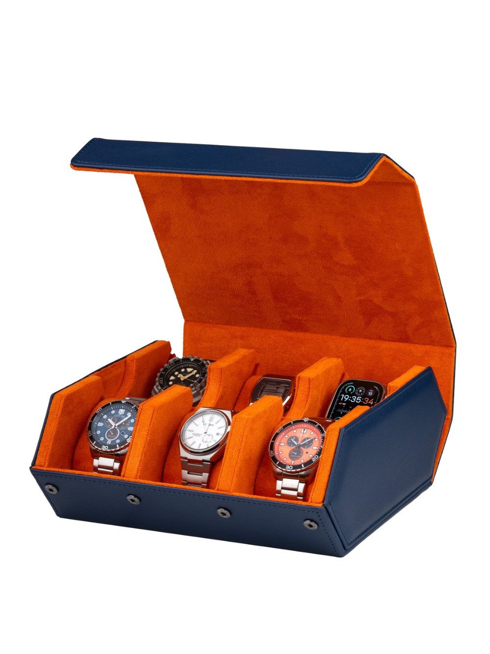 Rothenschild Uhrenbox Rothenschild RS-3178-6-BLU-ORG Uhren Aufbewahrungsbox blau-orange [6]