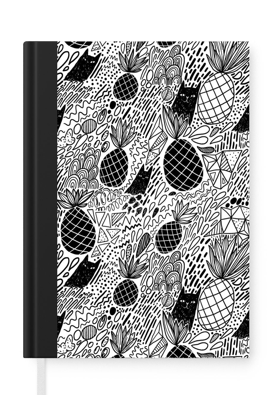 MuchoWow Notizbuch Muster - Dschungel - Obst, Journal, Merkzettel, Tagebuch, Notizheft, A5, 98 Seiten, Haushaltsbuch