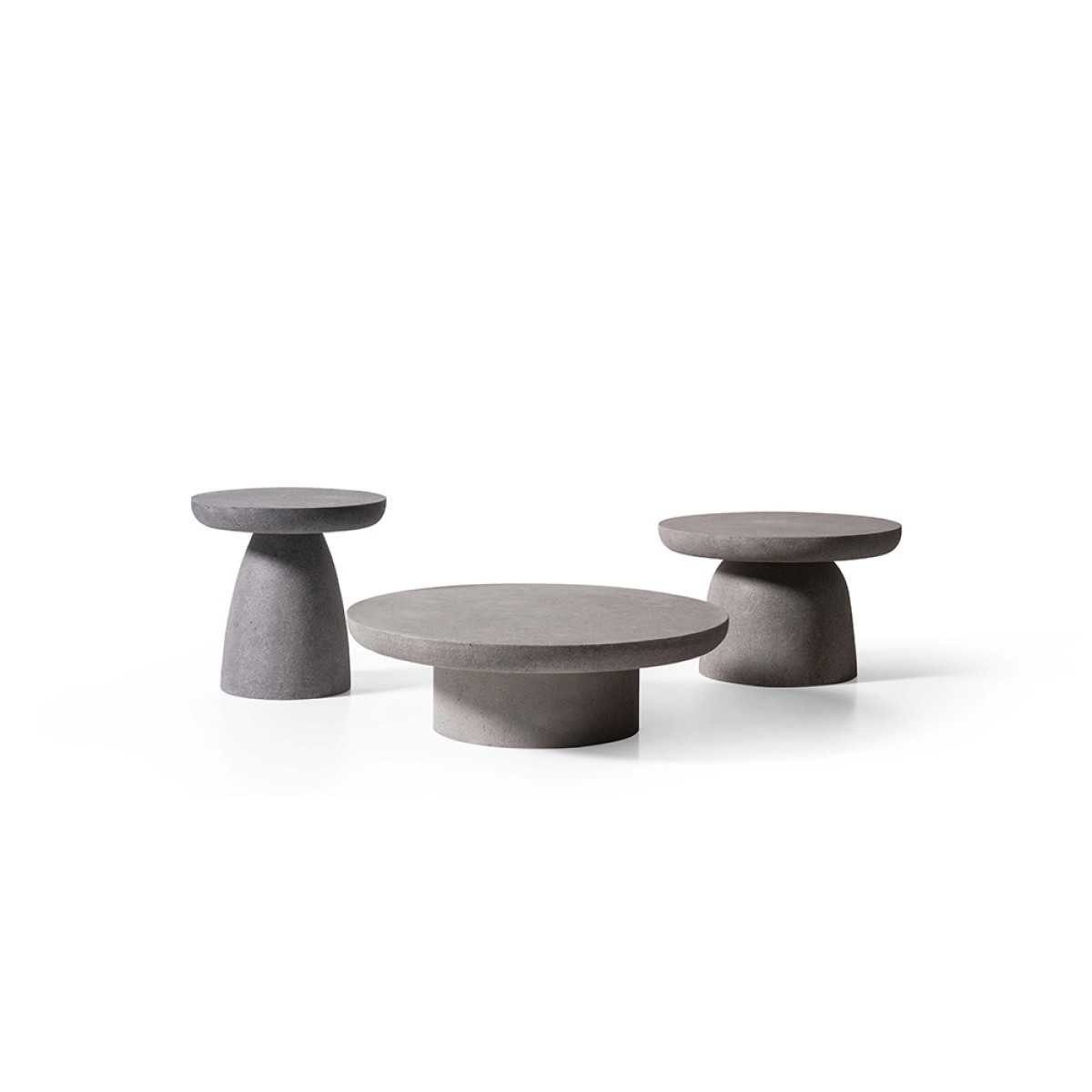 Xlmoebel Satztisch Stilvolle Graue Betontische Moderne Gartentische 3x Tischset (3-St), Made in Europa