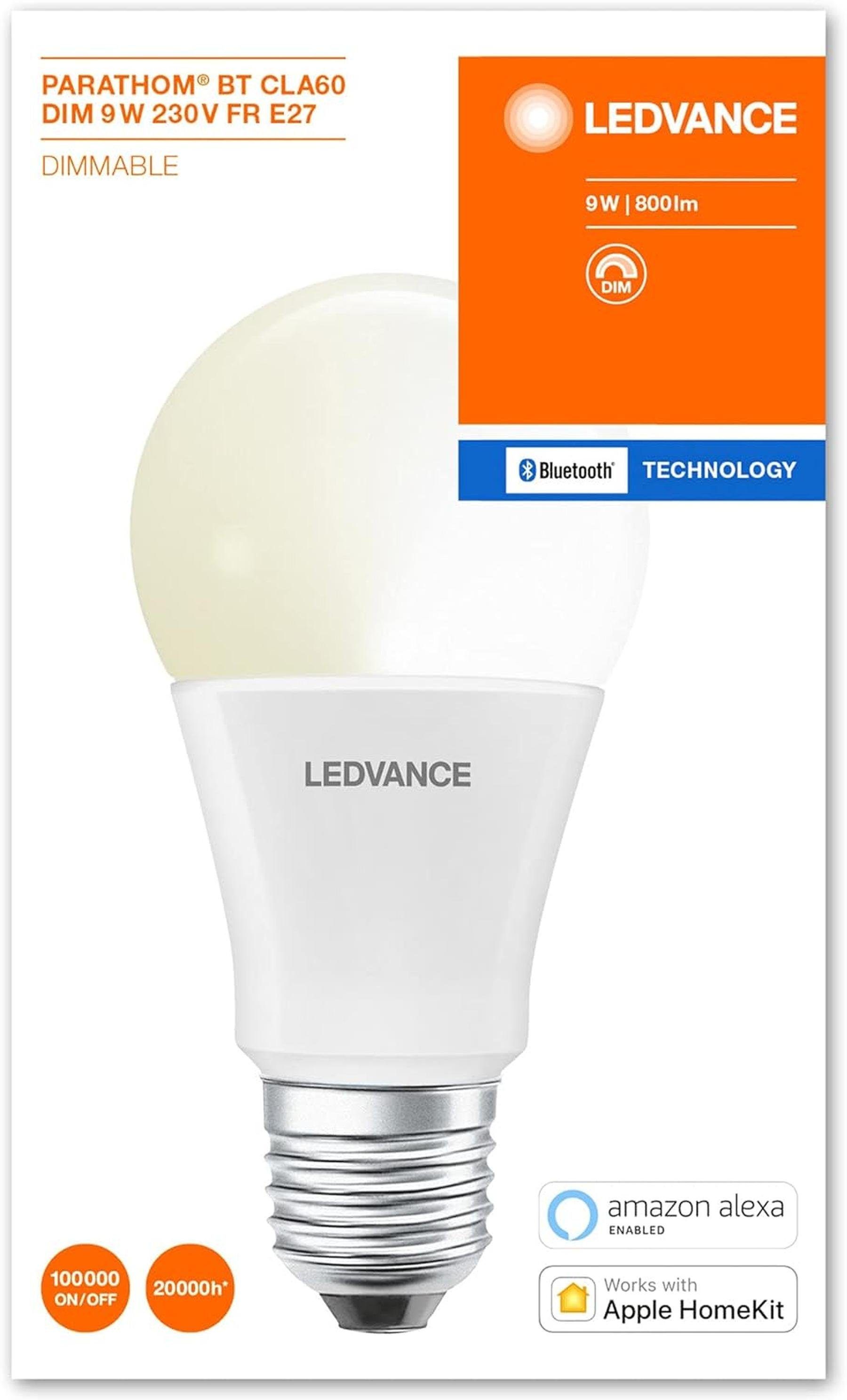 KETTLER LED-Leuchtmittel Osram Bluetooth Birnenformlampe Parathom Smart