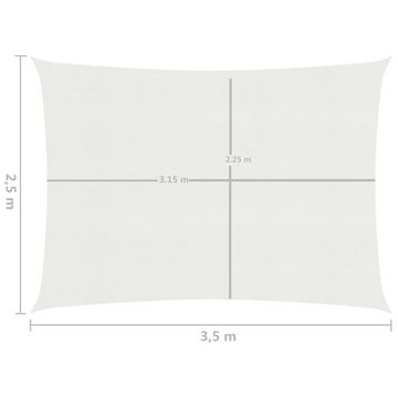 vidaXL Balkonsichtschutz Sonnensegel 160 g/m² Weiß 2,5x3,5 m HDPE (1-St)