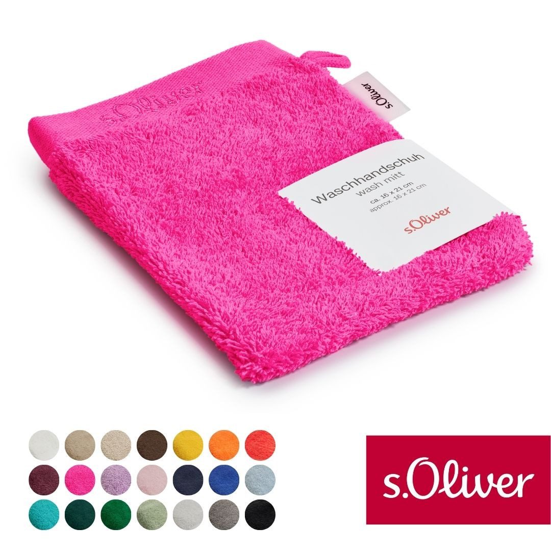 s.Oliver Waschhandschuh s.Oliver, Premium Qualität, 600 gr/m², auch als Sets erhältlich, Walkfrottier (1-St), große Farbauswahl, auch als Duschtuch, Handtuch, Gästetuch