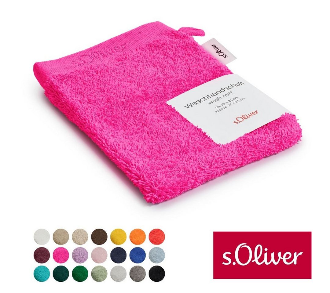 s.Oliver Waschhandschuh s.Oliver, Premium Qualität, 600 gr/m², auch als Sets erhältlich, Walkfrottier (1-St), große Farbauswahl, auch als Duschtuch, Handtuch, Gästetuch
