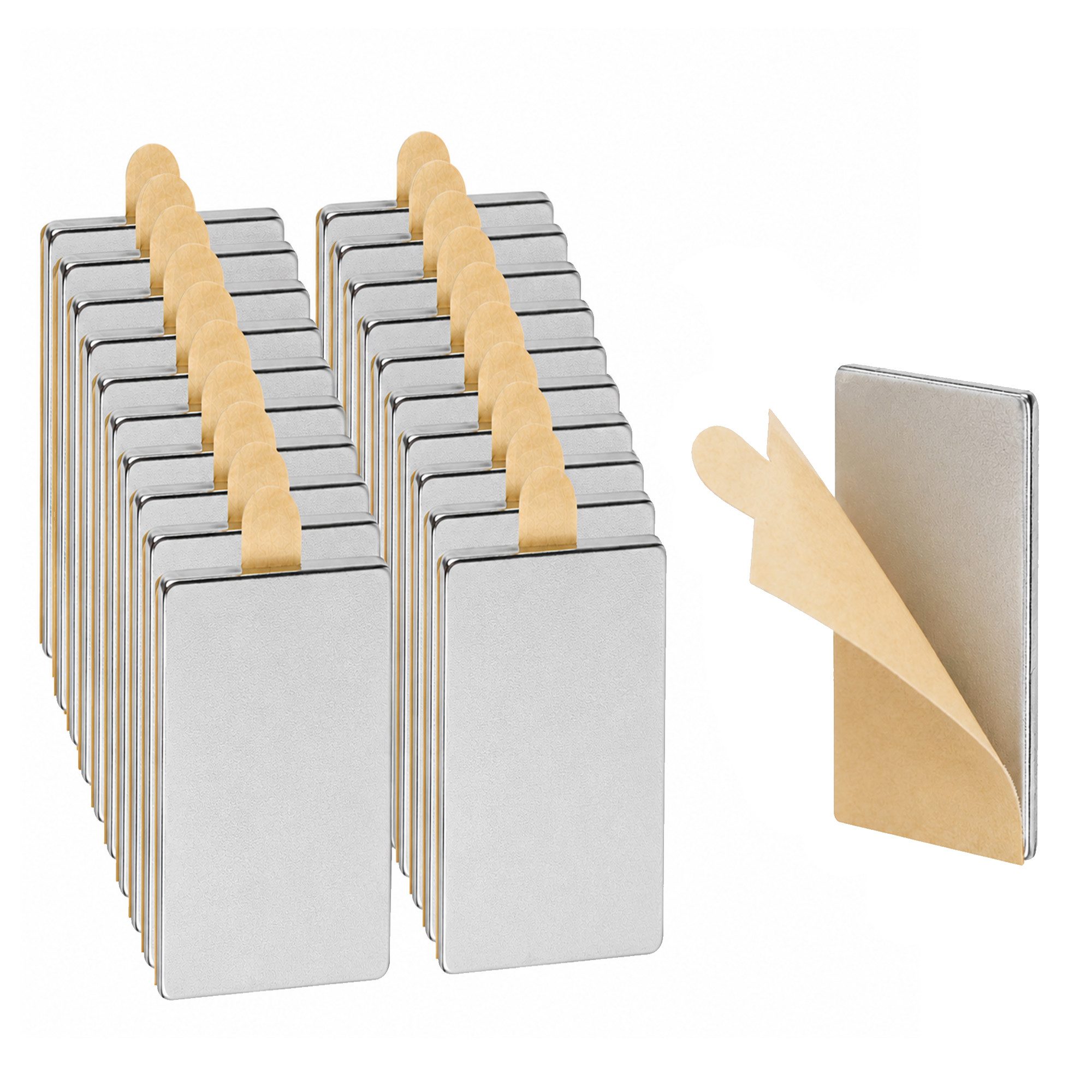 ECENCE Magnet Neodym Klebe-Magnete 20 Stck. selbstklebend Quader (20-St)