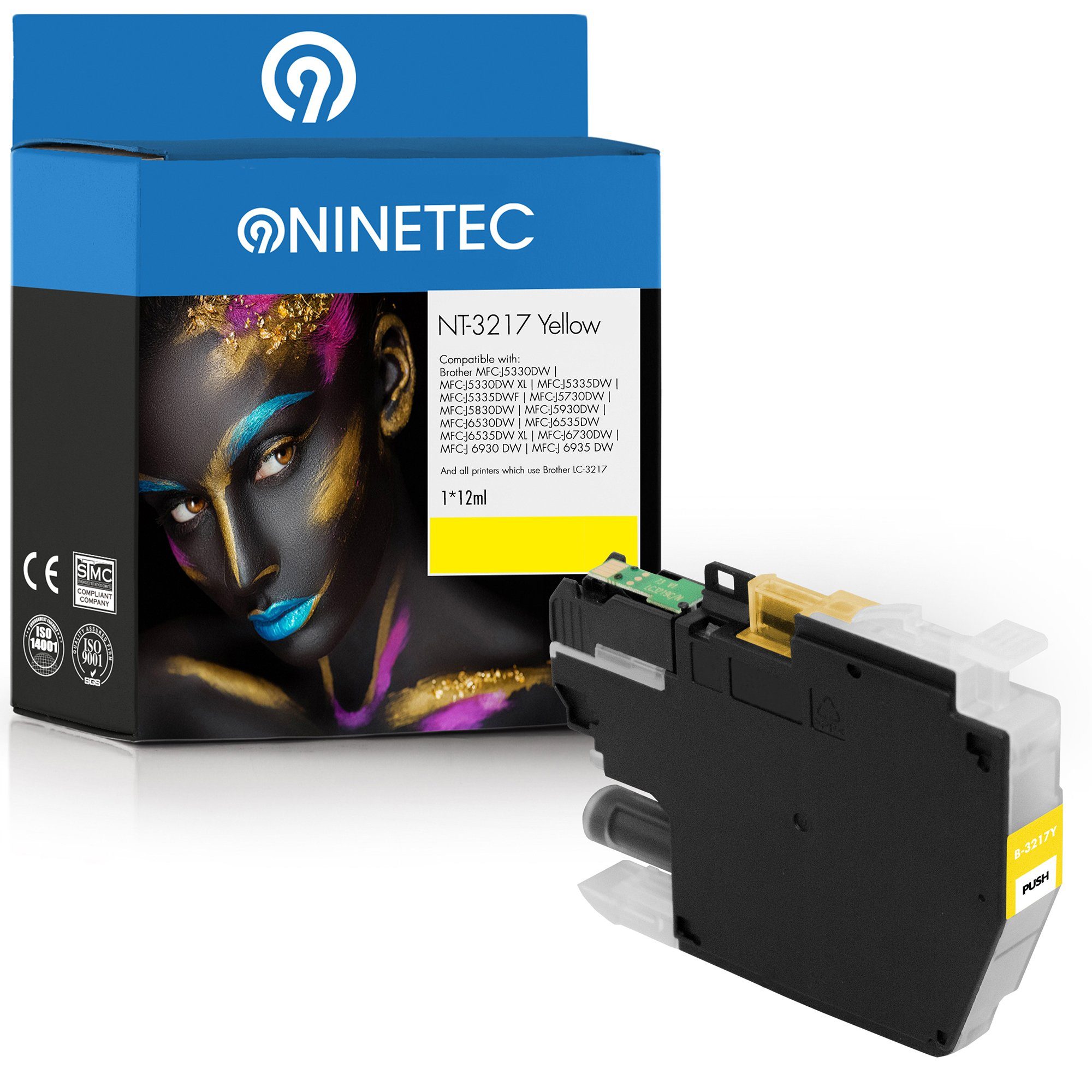 NINETEC ersetzt Tintenpatrone 3217XL LC-3217 Brother