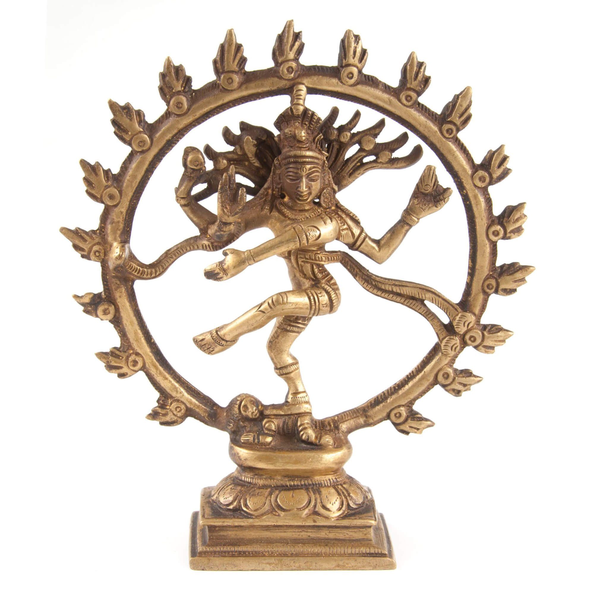 Berk Dekofigur Shiva Nataraja Figur aus Messing, 16,5 cm (Standard, 1 St)