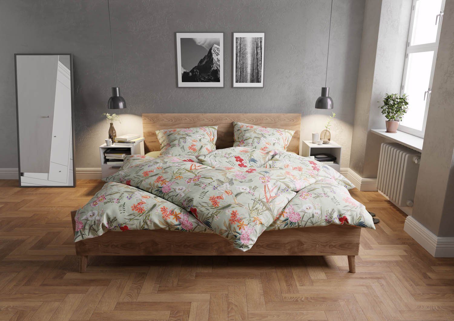 BETTWAESCHE-MIT-STIL Bettwäsche Mako Satin Bettwäsche Tropical günstig online kaufen