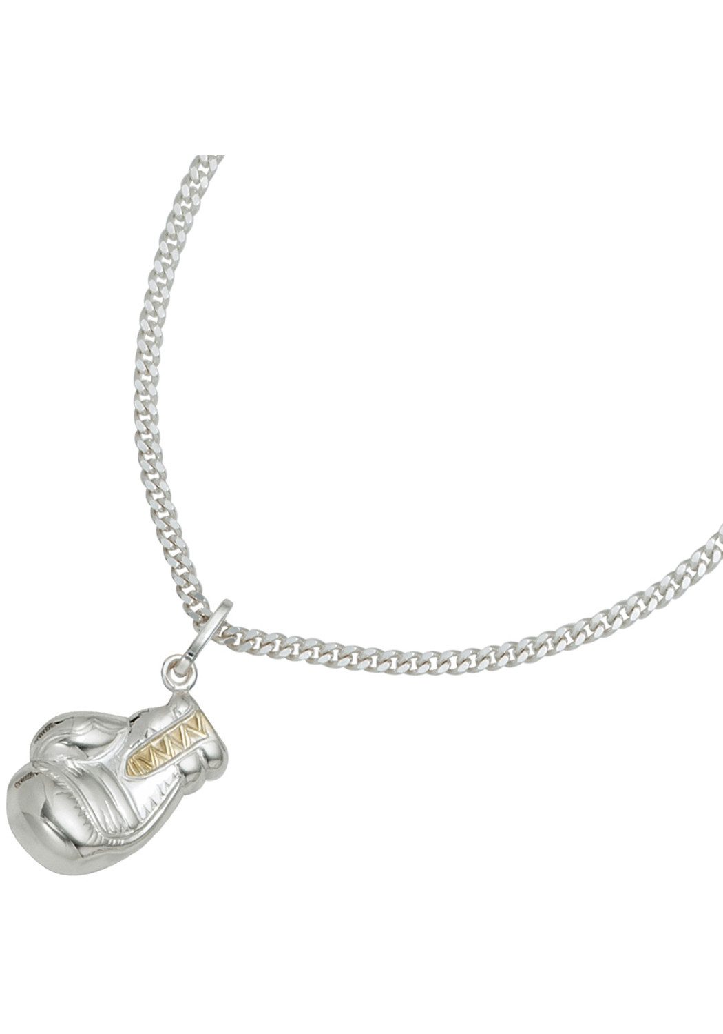 JOBO Kettenanhänger Anhänger Boxhandschuh, 925 Silber bicolor vergoldet – Bild 4 von 4
