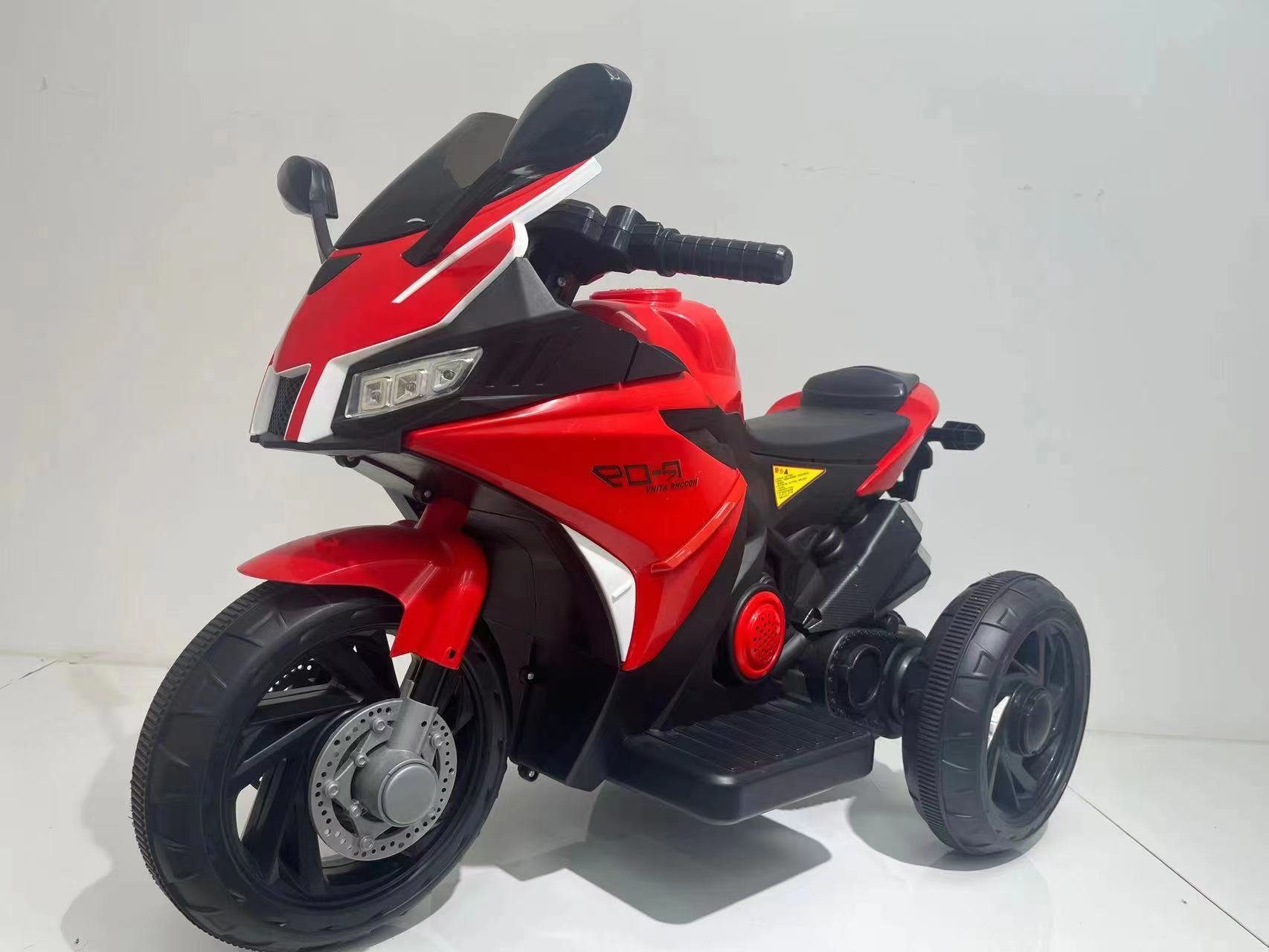 Elektro-Kinderauto Lautstärkeregler Batterie Kinder Anzeige Licht Musik 6V7AH TOYAS Rot Motorrad