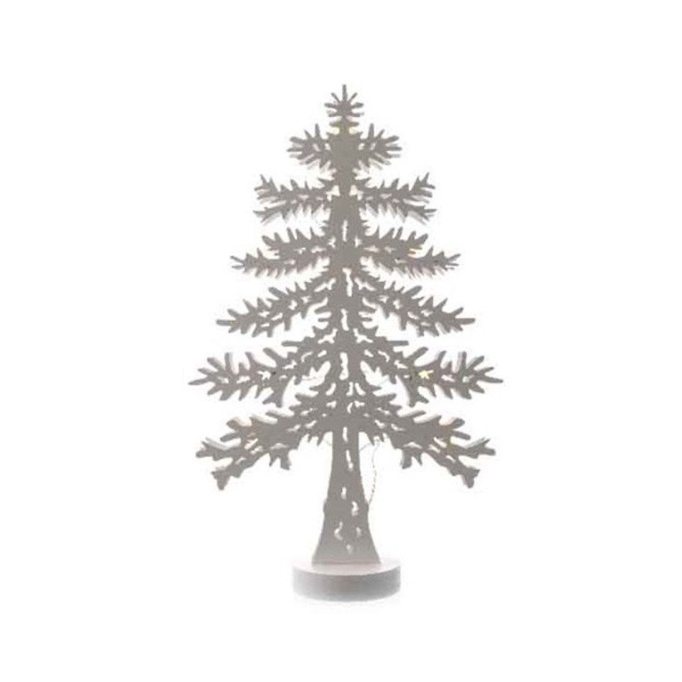 Kaemingk LED Baum Kaemingk Silhouette Holz weiß, LED fest integriert
