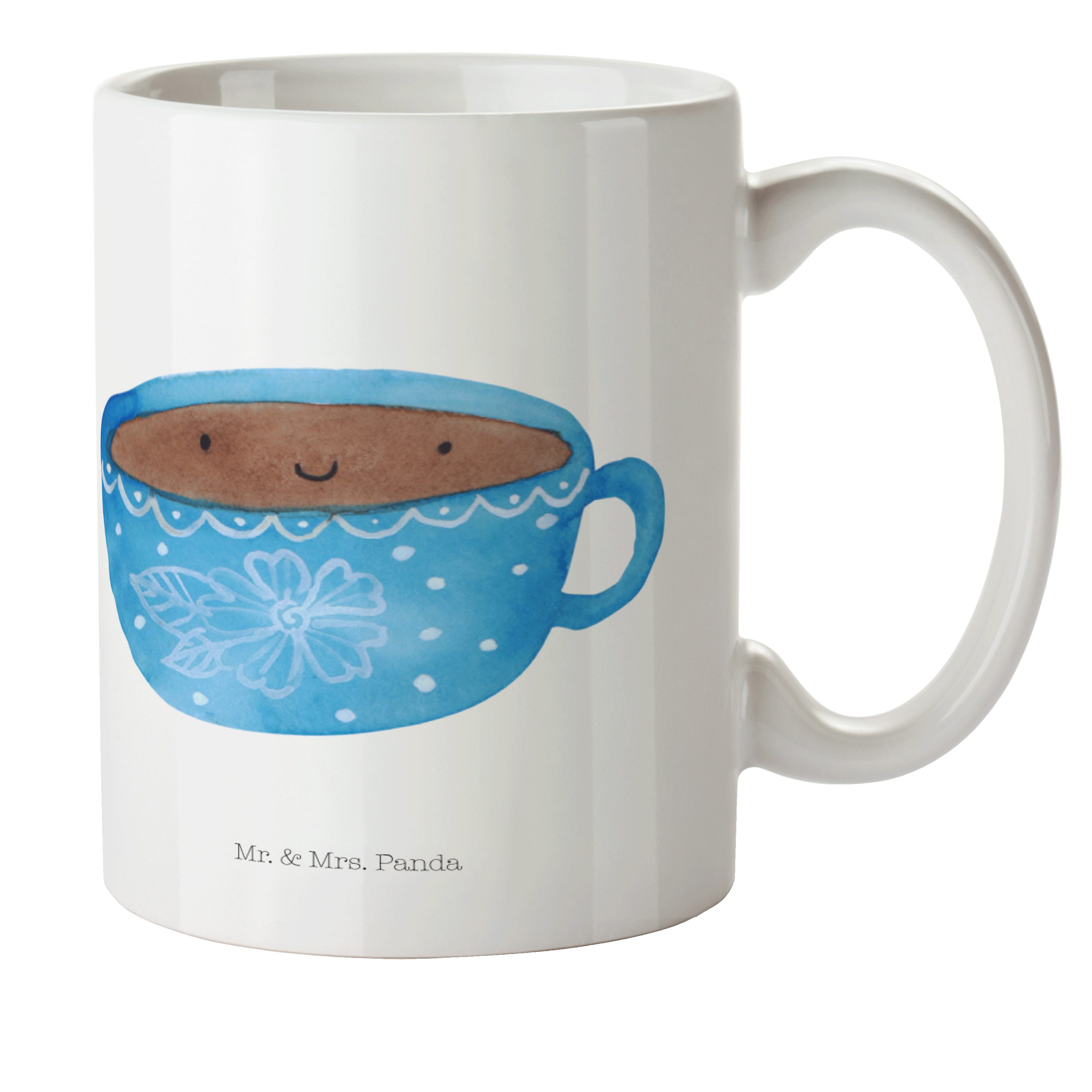 Mr. & Mrs. Panda Kinderbecher Kaffee Tasse - Weiß - Geschenk, Kindergartenbecher, Liebe, Kinderbech, Kunststoff