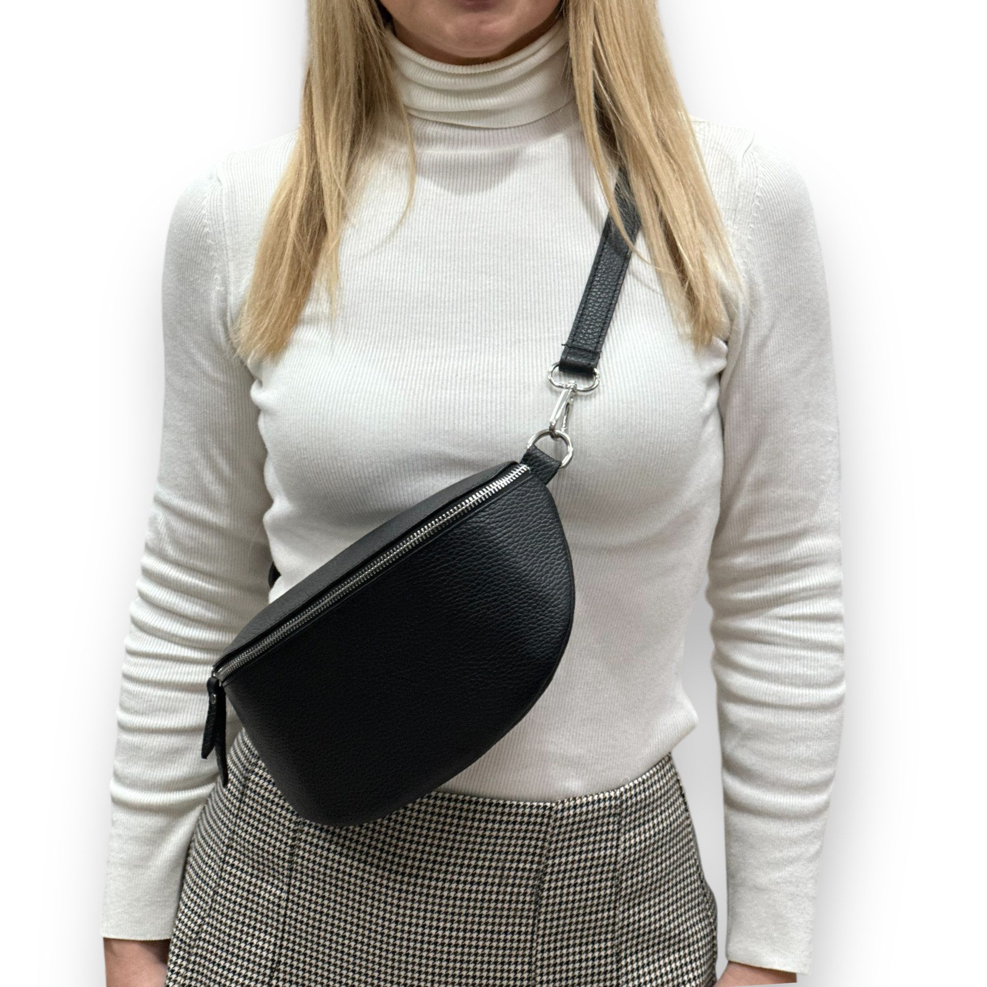 inovesis Umhängetasche Bauchtasche Leder, Umhängetasche,Damen, Crossbody bag