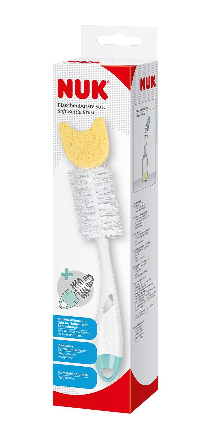 Reinigungsbürste NUK Flaschenbürste Soft 10256504, Mini-Bürste im Griff, 1 Stück
