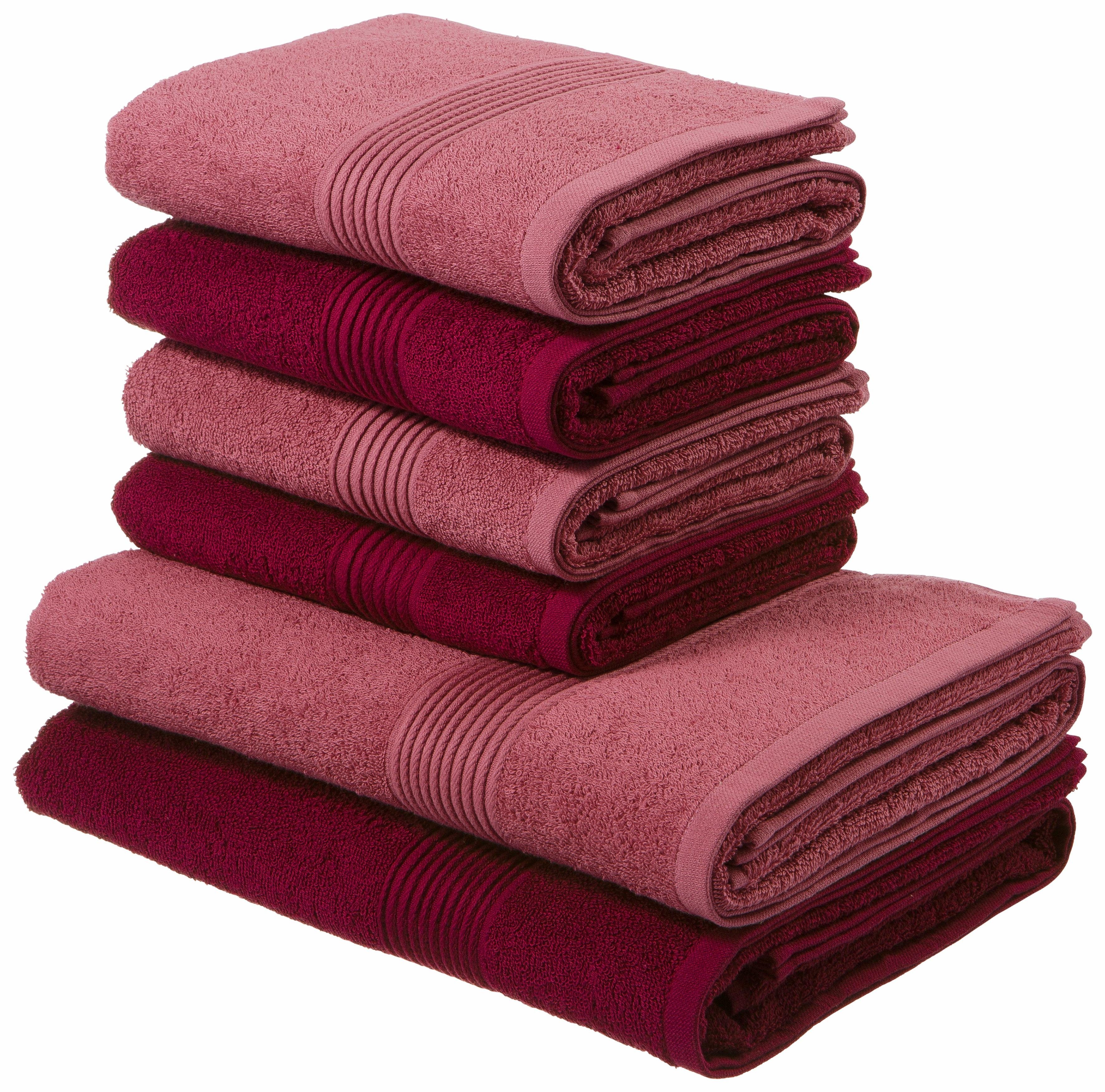Handtuch Set Anna, 2 Duschtücher 70x140, 4 Handtücher 50x100