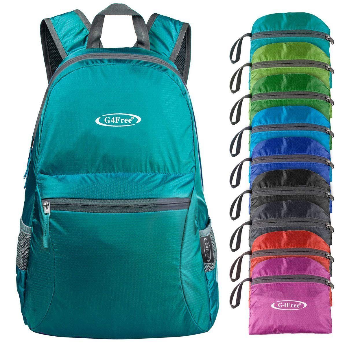 Freizeitrucksack, Wanderrucksack G4Free 20L Ultraleichter Daypack Malachitgrün Faltbarer