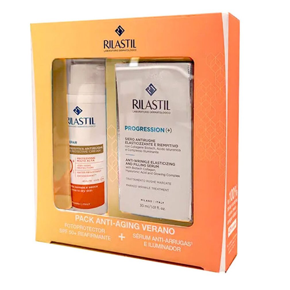Rilastil Körperpflegemittel Age Repair SPF50 50ml Verlaufsserum 30ml Set