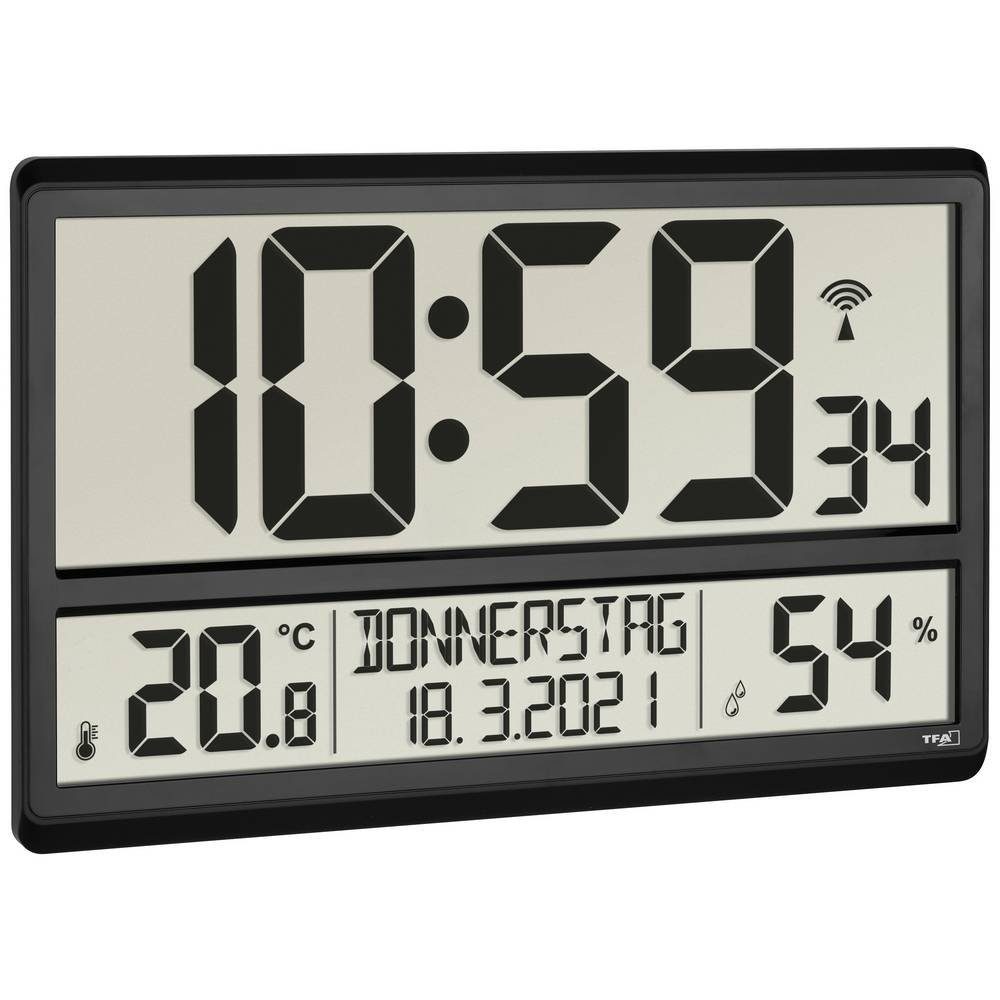 Wanduhr XL-Funkuhr mit Raumklima