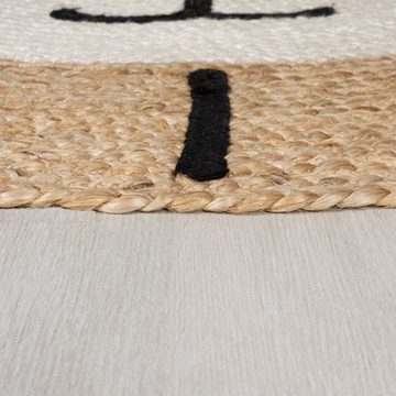 Teppich Jute Löwe, FLAIR RUGS, rund, Höhe: 5 mm, Kinder Naturfaser Teppich