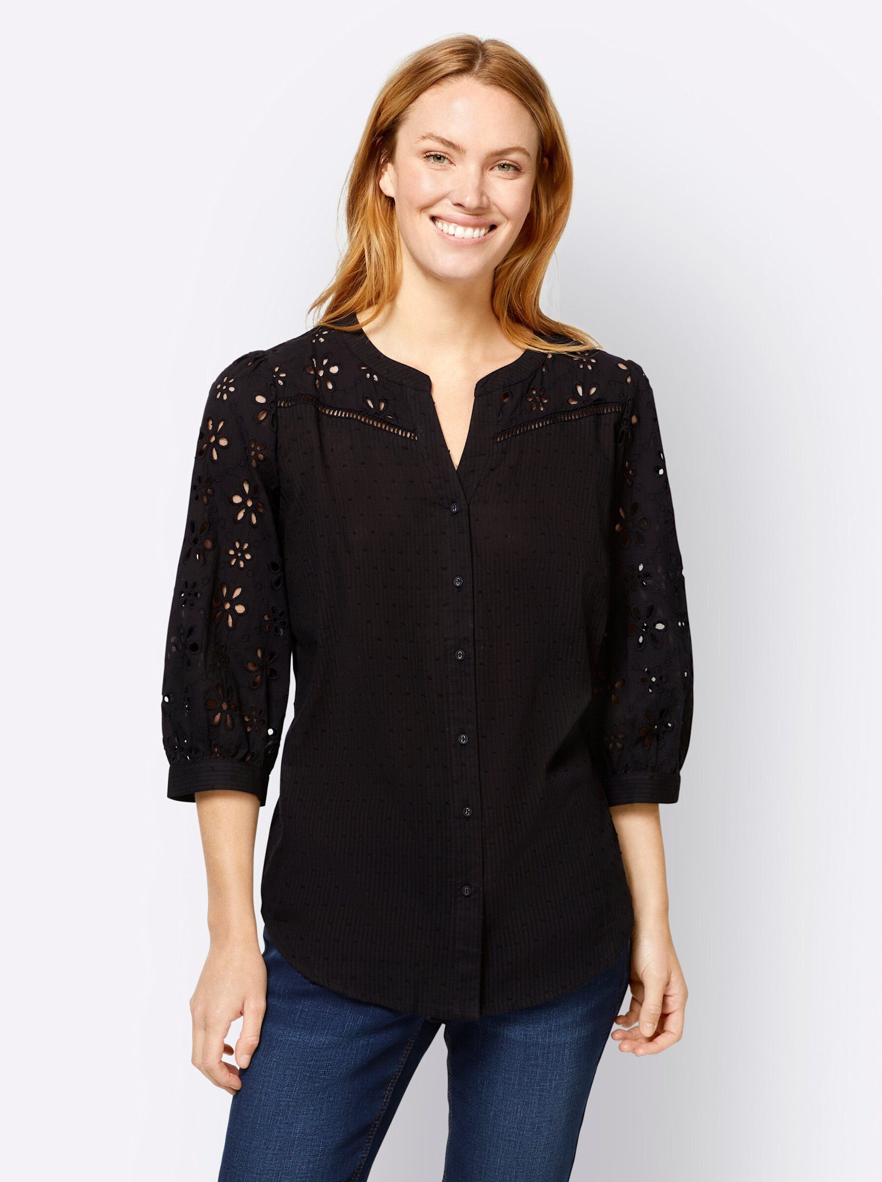 heine Klassische Bluse Bluse 3/4-Arm günstig online kaufen