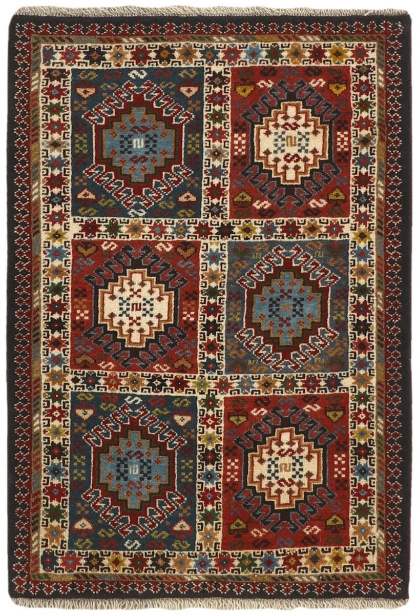Orientteppich Yalameh 62x90 Handgeknüpfter Orientteppich / Perserteppich, Nain Trading, rechteckig, Höhe: 12 mm
