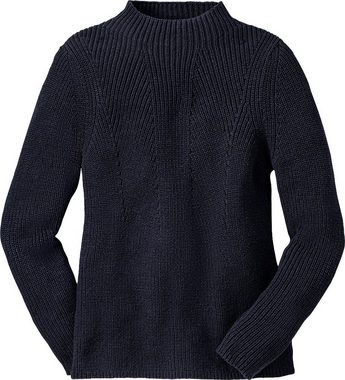 Emilia Parker Stehkragenpullover mit effektvollem Patentstrick