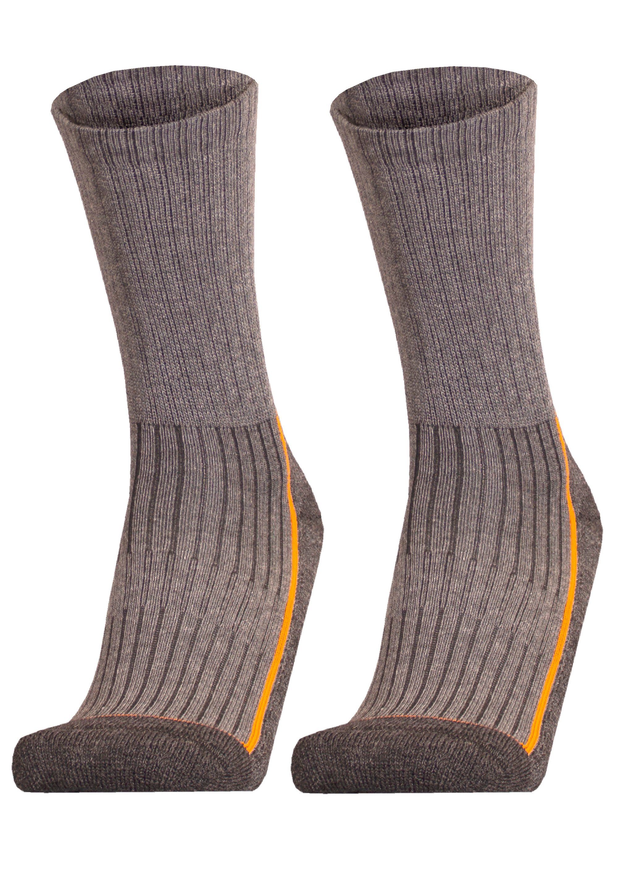 UphillSport Socken SAANA 2er Pack grau geformter Ferse mit (2-Paar) speziell