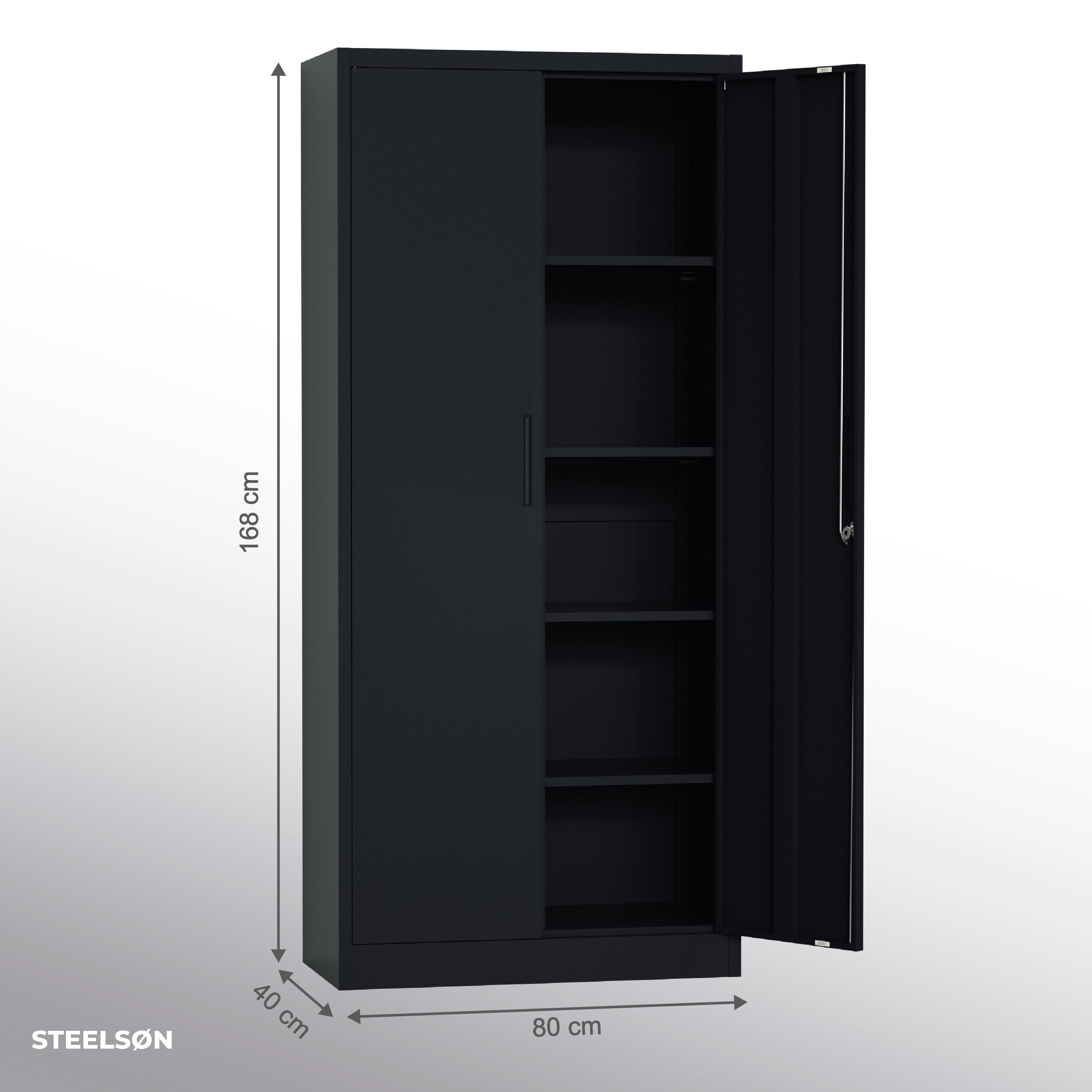 STEELSØN Aktenschrank Regulus (Schrank schwarz, verfügbar günstig online kaufen