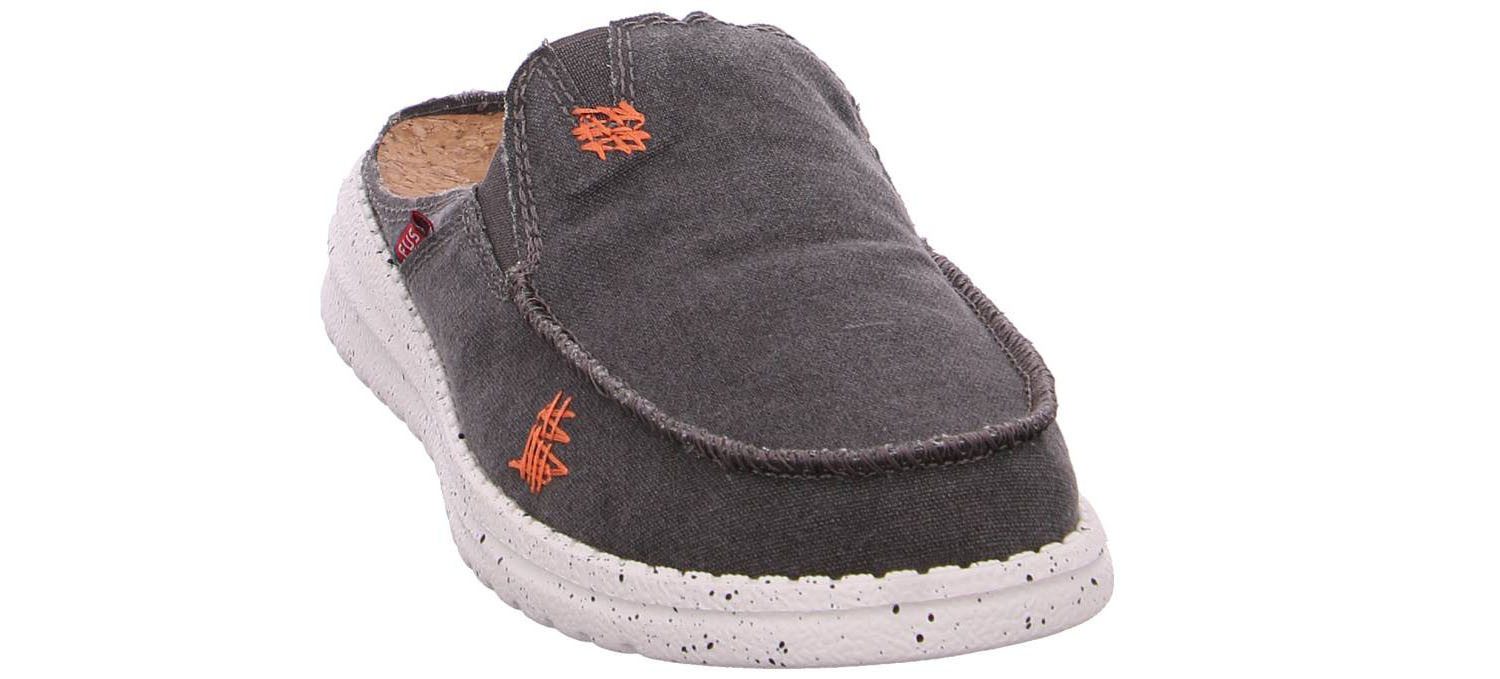 Fusion Fusion Jim Washed Canvas Black Slipper