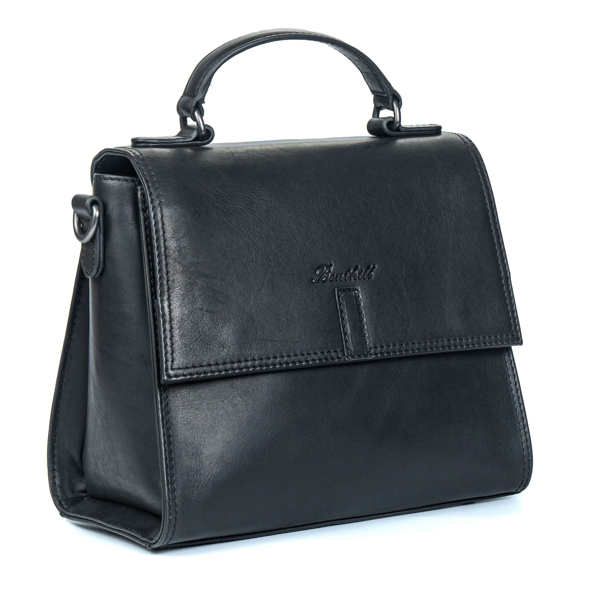 Benthill Henkeltasche Damen Echt Leder Henkeltasche Kleine Tasche Frauen Handtasche Bag, Reißverschlussfach