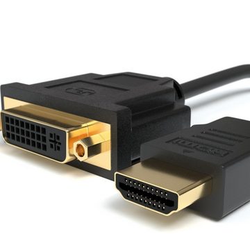 JAMEGA HDMI zu DVI Adapter DVI-I (24+5) Buchse auf HDMI Stecker 4K 1080P HDMI-Adapter