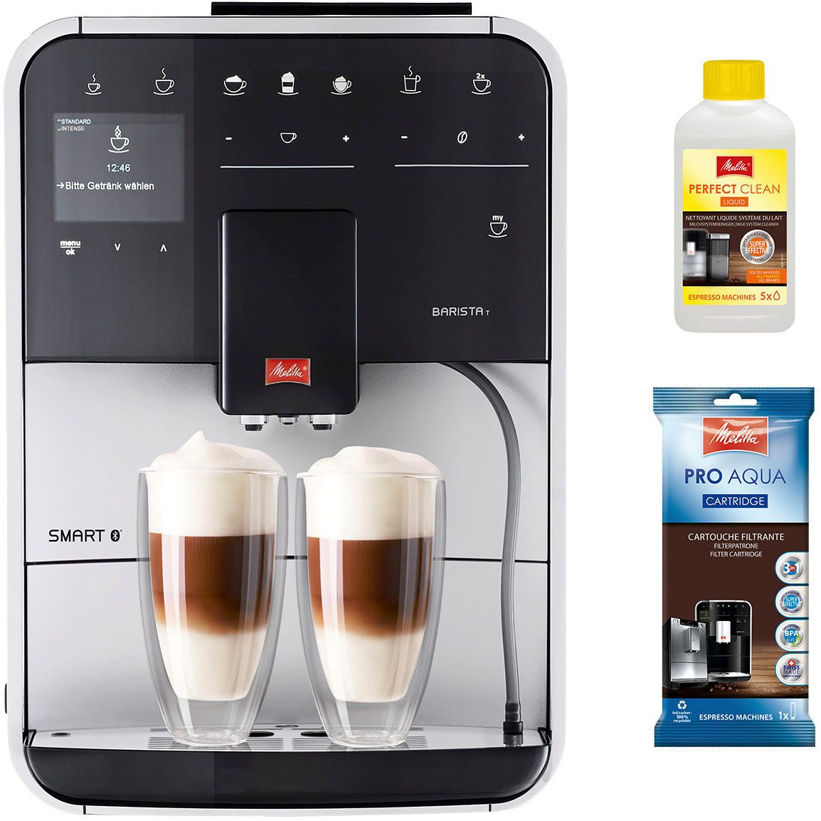 Melitta Kaffeevollautomat Barista T Smart® F831-101, 4 Benutzerprofile&18 Kaffeerezepte, nach italienischem…