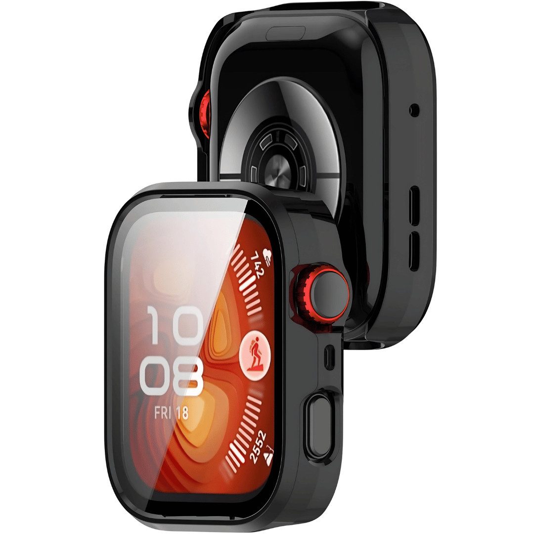 SmartUP Smartwatch-Hülle für Huawei Watch Fit 5 Pro Schutzglas Panzerfolie Display Screen Case, kompletter Rundumschutz
