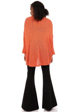 YC Fashion & Style Ajourpullover Rundhals Strickpullover Oversized aus Baumwolle (1-tlg) casual, aus reiner Baumwolle