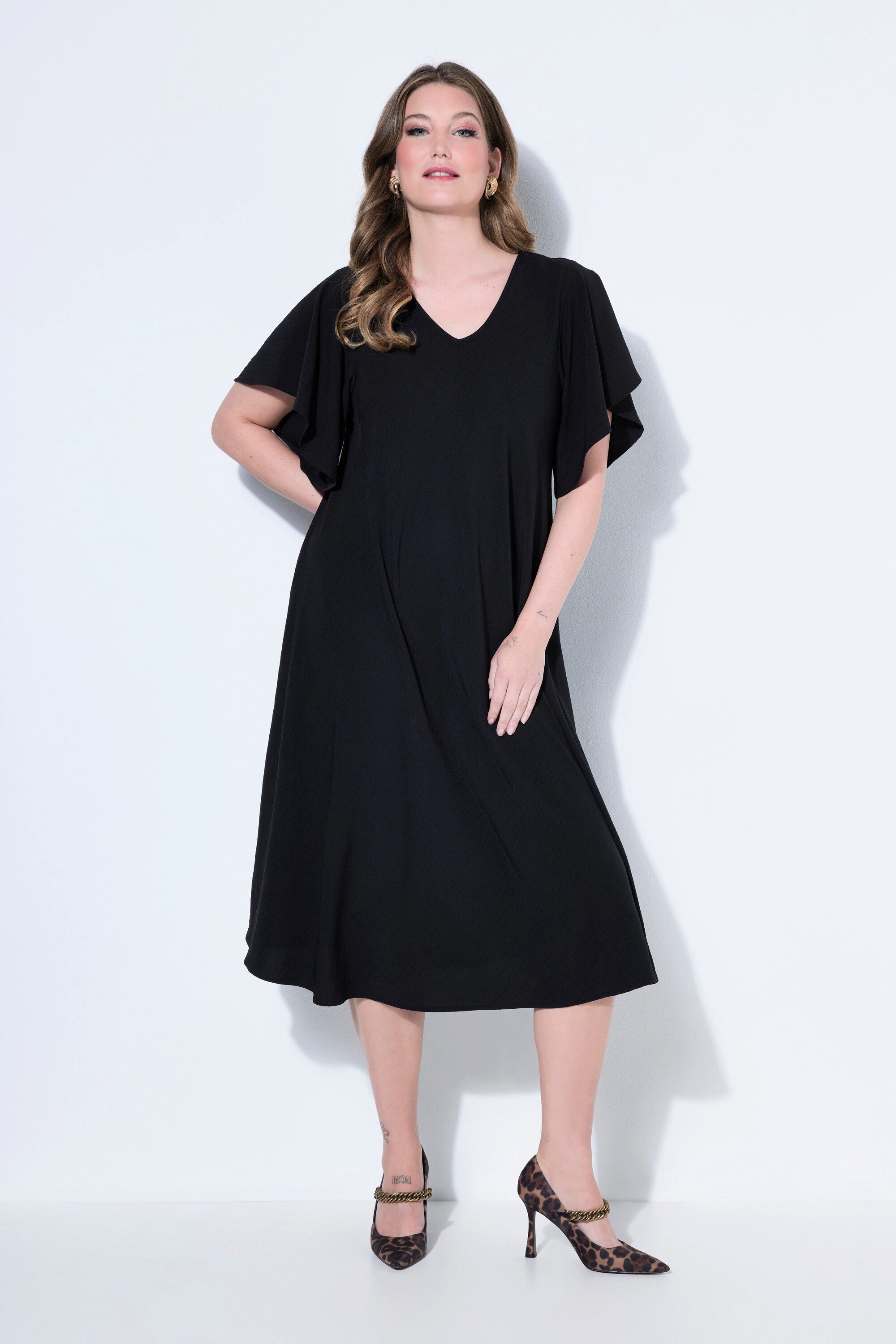 MIAMODA Midikleid Kleid A-Linie Midilänge feine Struktur günstig online kaufen