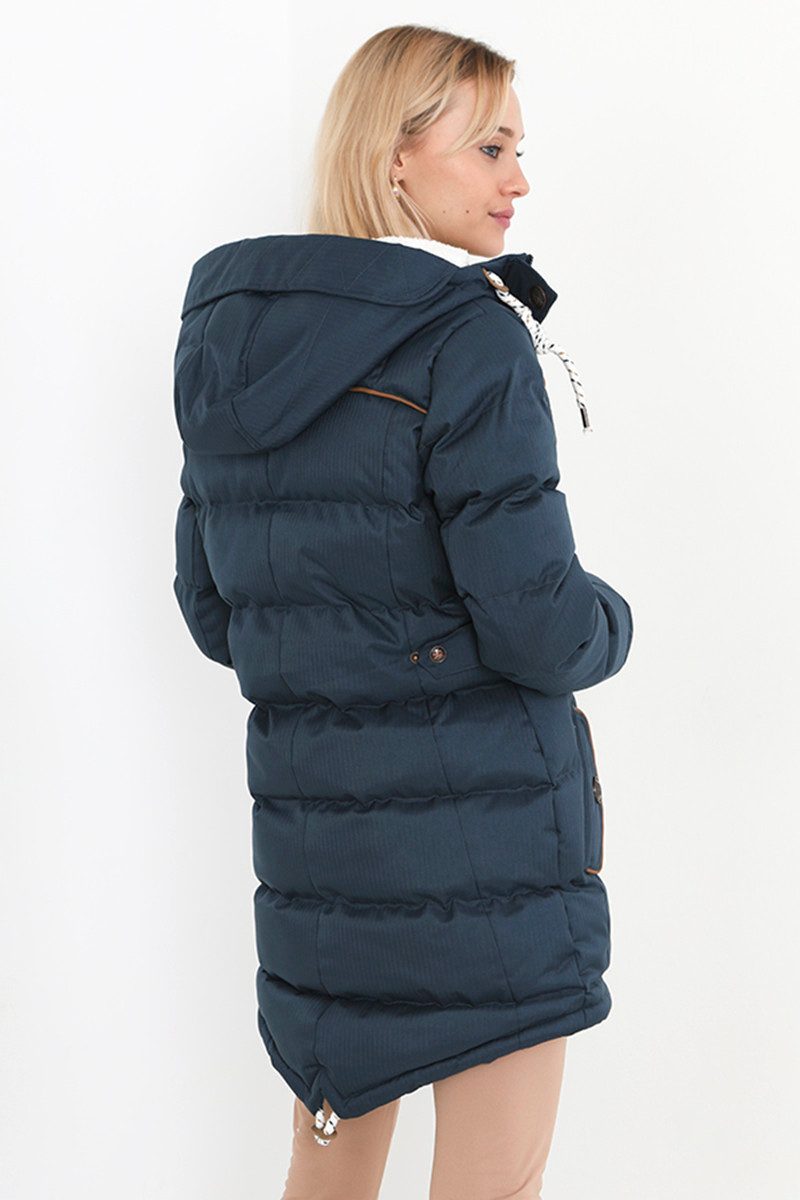 Brave Soul Winterjacke Steph Mit Kapuze und kuscheligem Teddy-Fell