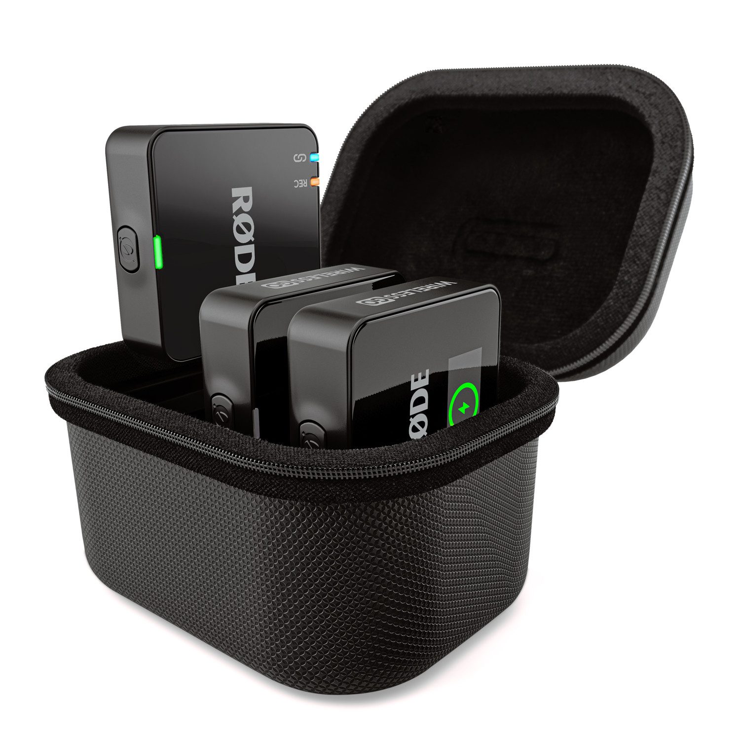 RØDE Rode Wireless GO Gen 3 Charge Case + Digitales Aufnahmegerät (Lade- und Transportcase für Wireless GO Gen 3)