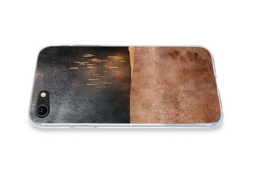 MuchoWow Handyhülle Abstrakt - Gold - Design, Handyhülle Apple iPhone 8, Smartphone-Bumper, Print, Handy Schutzhülle