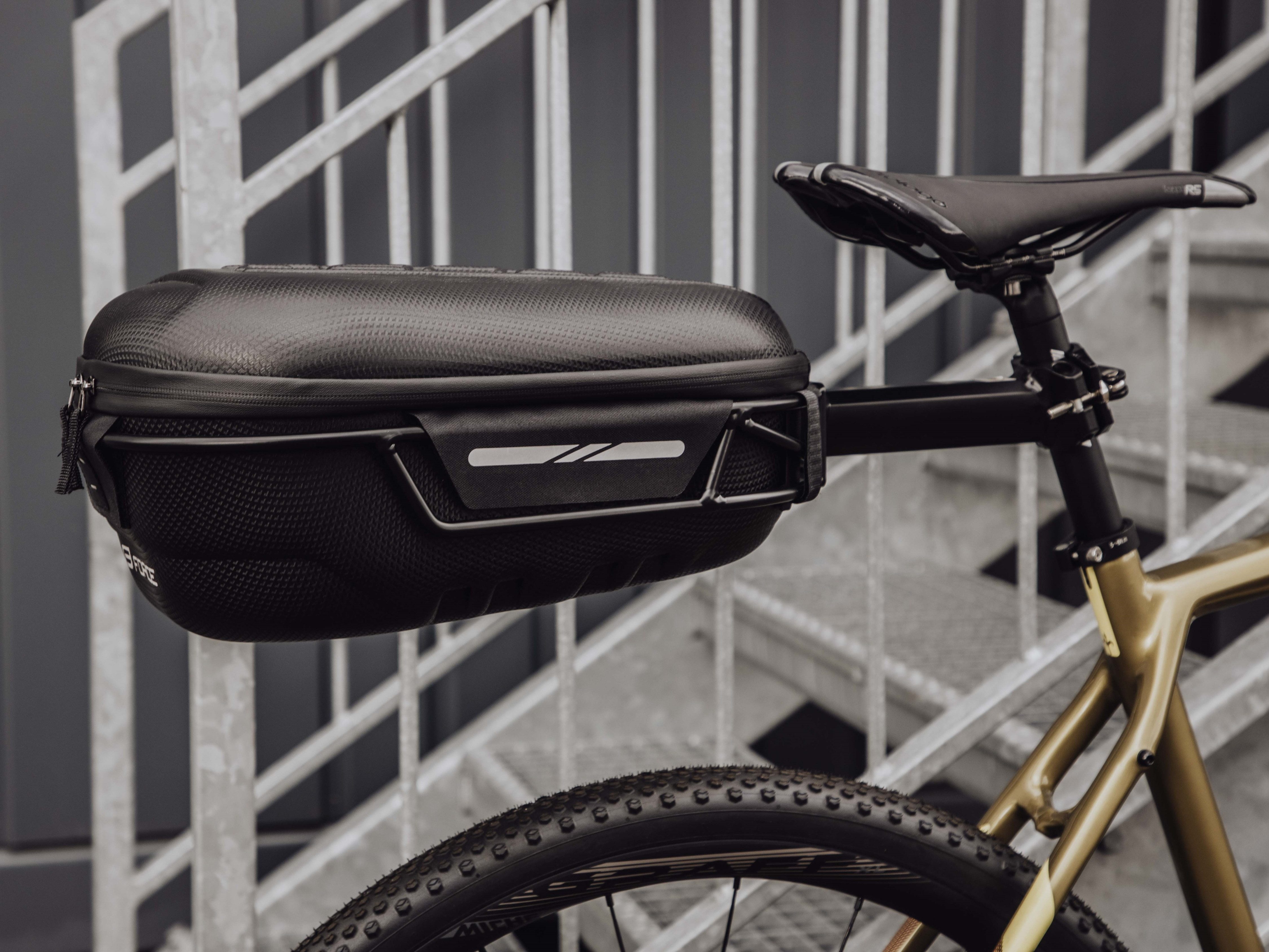 FORCE Fahrradtasche Force Sattel Koffer Hart Schale Crust XL mit Halterung