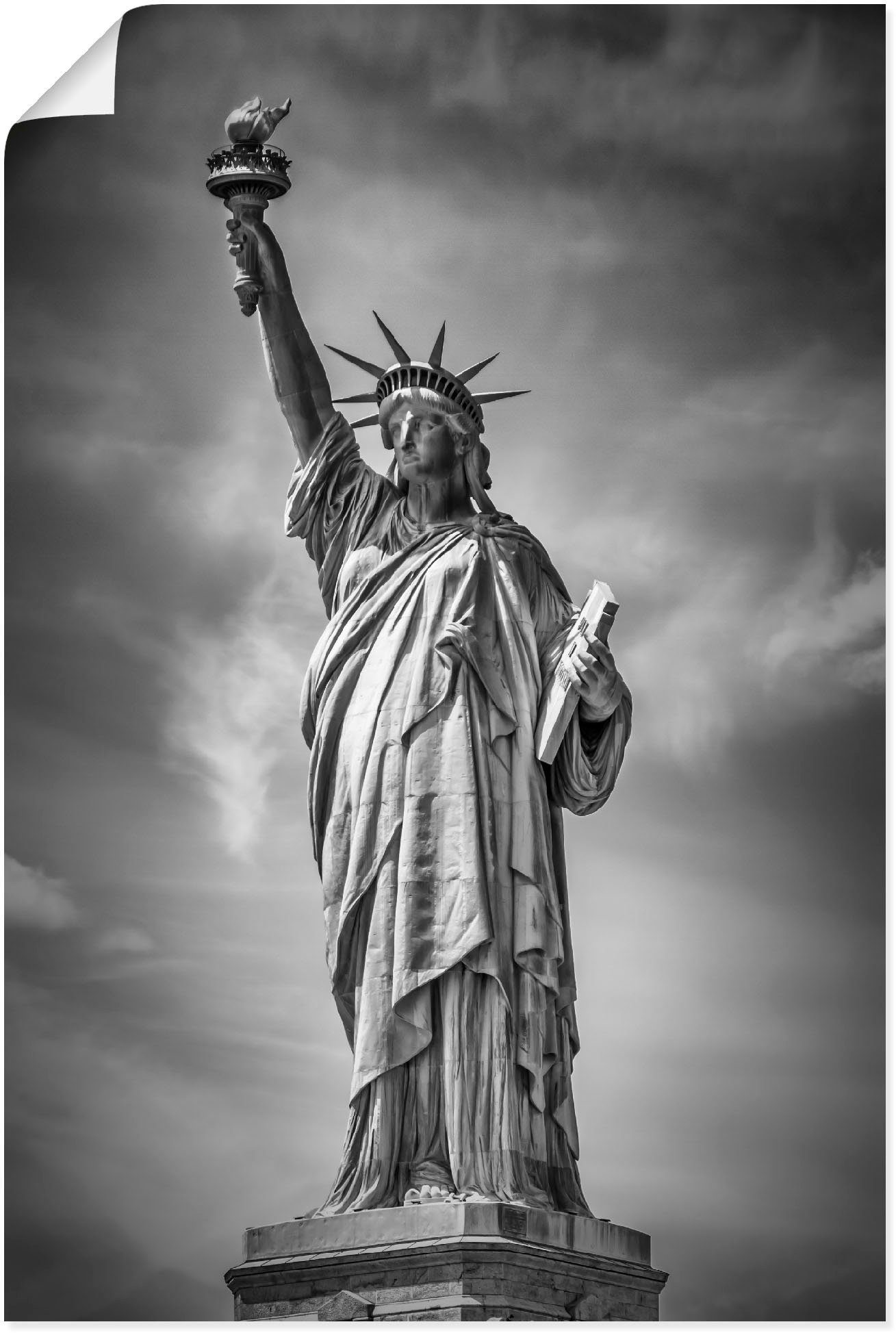 (1 Wandbild Leinwandbild, Artland York oder als Freiheitsstatue Größen II, New von St), Wandaufkleber versch. in Poster Amerika Alubild, City Bilder