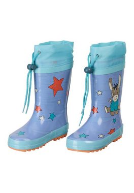 Sterntaler® Gummistiefel Emmi Gummistiefel Kinder Gummistiefel - Kinder Gummistiefel Junge, Gummistiefel Esel Emmi in Puderblau, wasserdicht - Kinder Gummistiefel Mädchen, Langschaft Gummistiefel Jungen mit Kordelstopper im Schaftabschluss - Kinder Gummistiefel Gefüttert