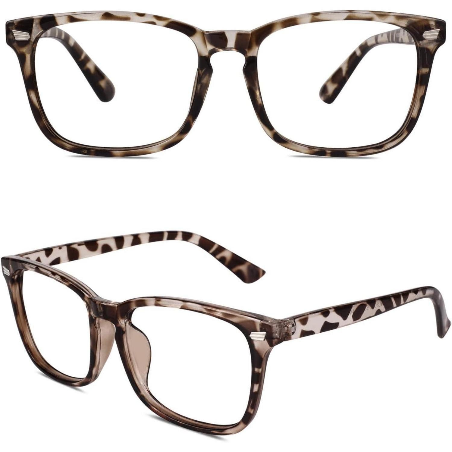 LuxusKollektion Brillengestell Nerdbrille Oversized 80er Jahre Mehrfarbig Braun