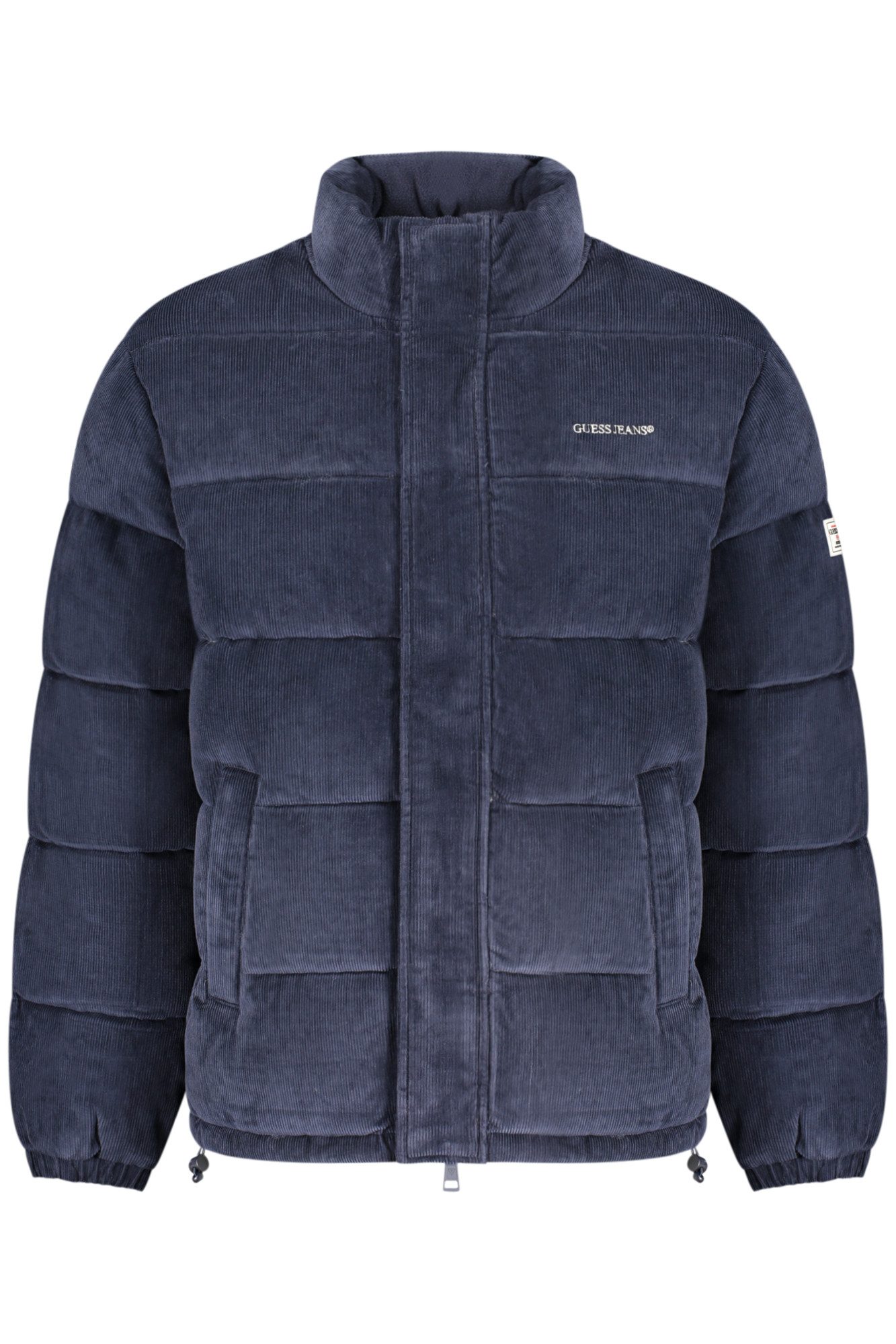 GUESS JEANS Outdoorjacke Herrenjacke Blau - Langarm mit Stickerei und Reißverschluss